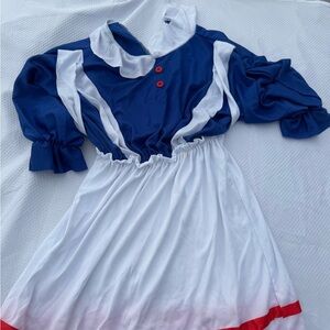Women's Blue and White Sailor Dress  Ray Doll Girl .Costume